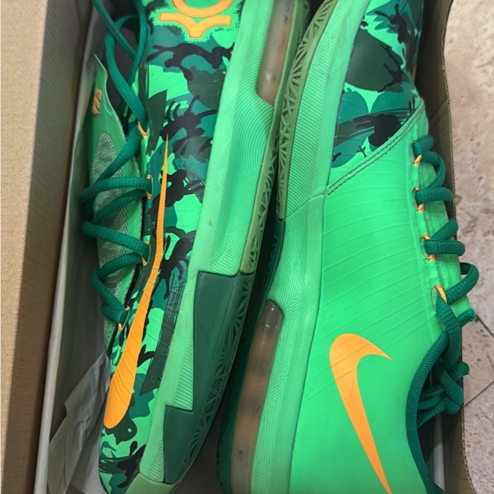 Nike Green and Orange KD Men's Shoes